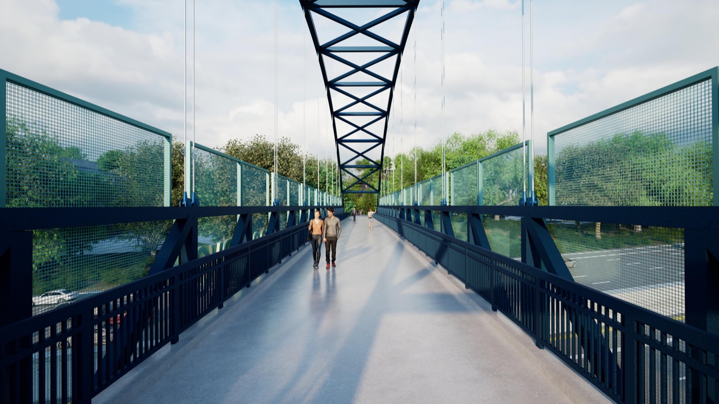 Official rendering of the Peachtree Creek Greenway bridge path and approaches