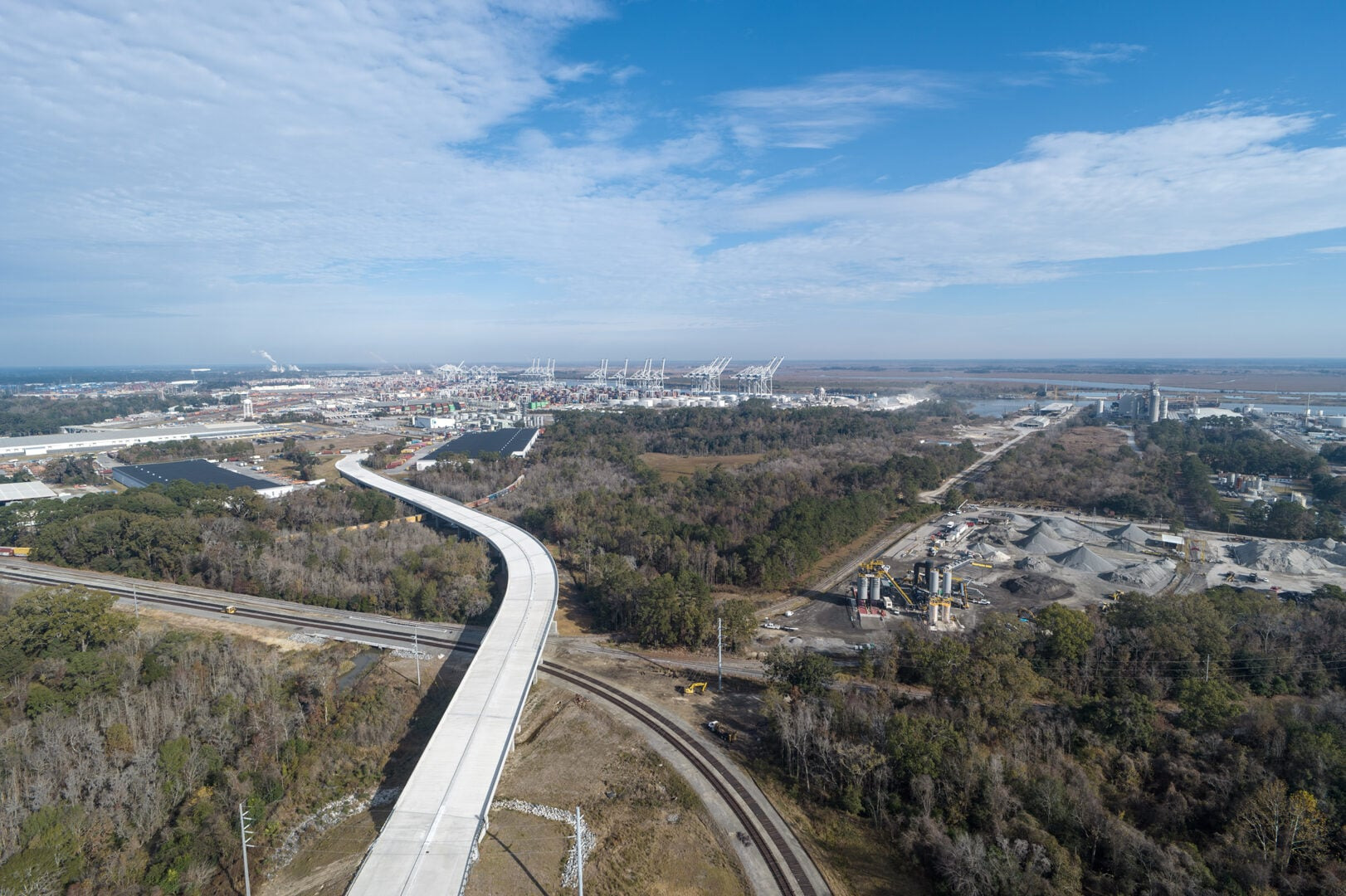 The completed Brampton Road Connector, linking Garden City Terminal's Gate 3 to the interstate system